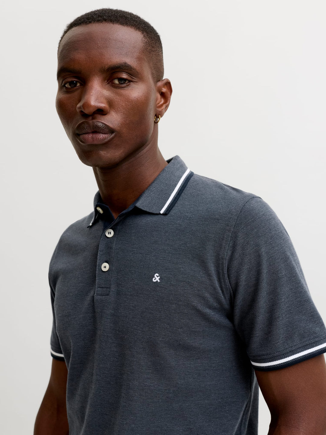 Jack & Jones Epaulos polo grijs – heren