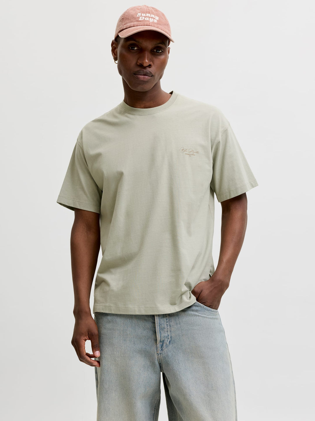 Jack & Jones t-shirt k/m olijf – Sanremo