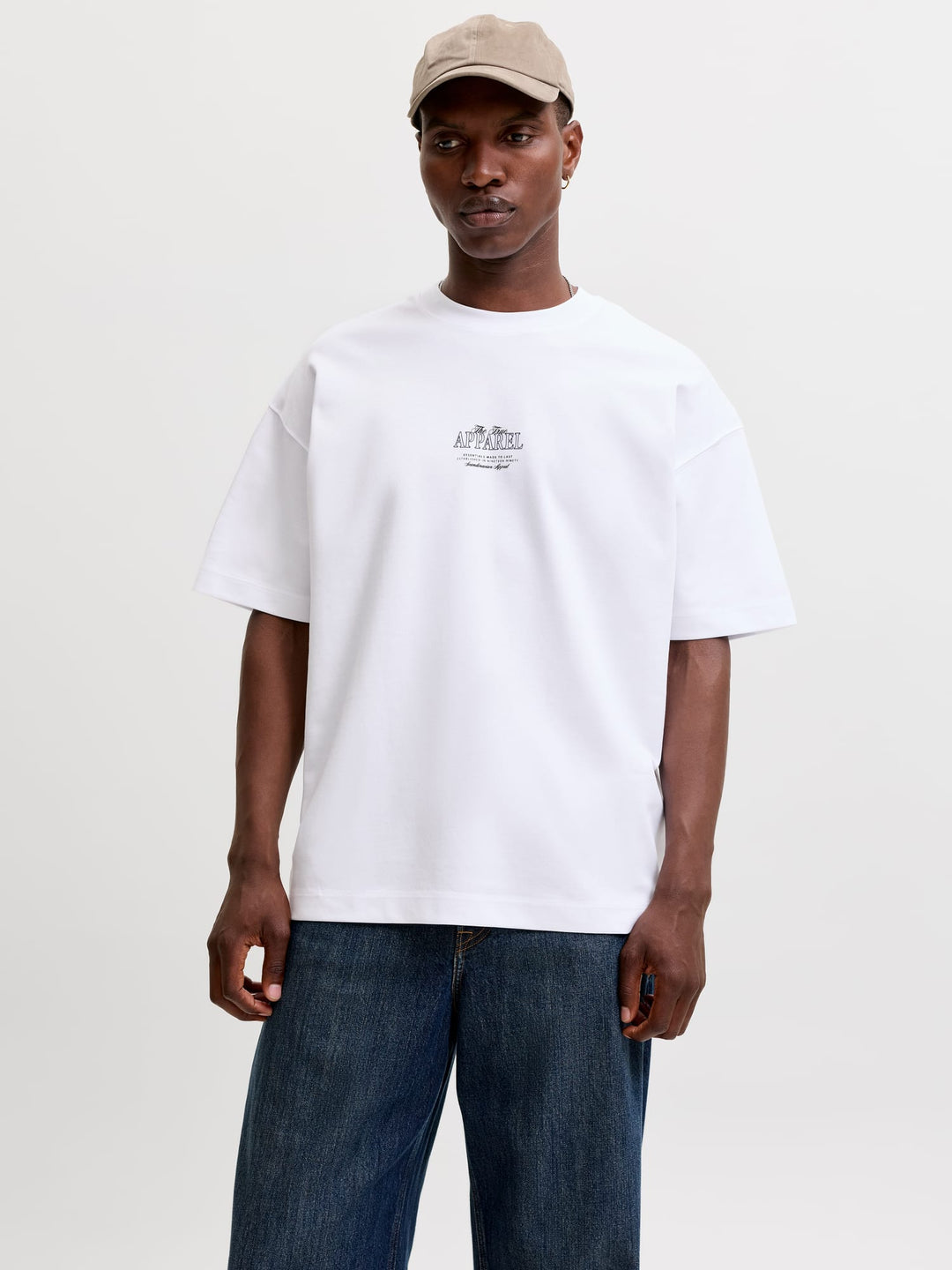Jack & Jones T-shirt k/m heren wit – Barron