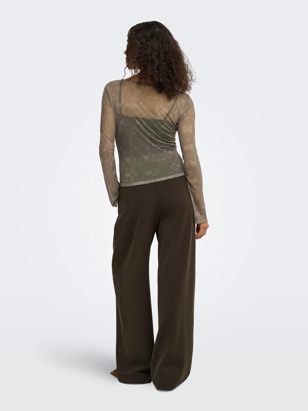 Only 15384102 Nox top l/m dames groen dessin