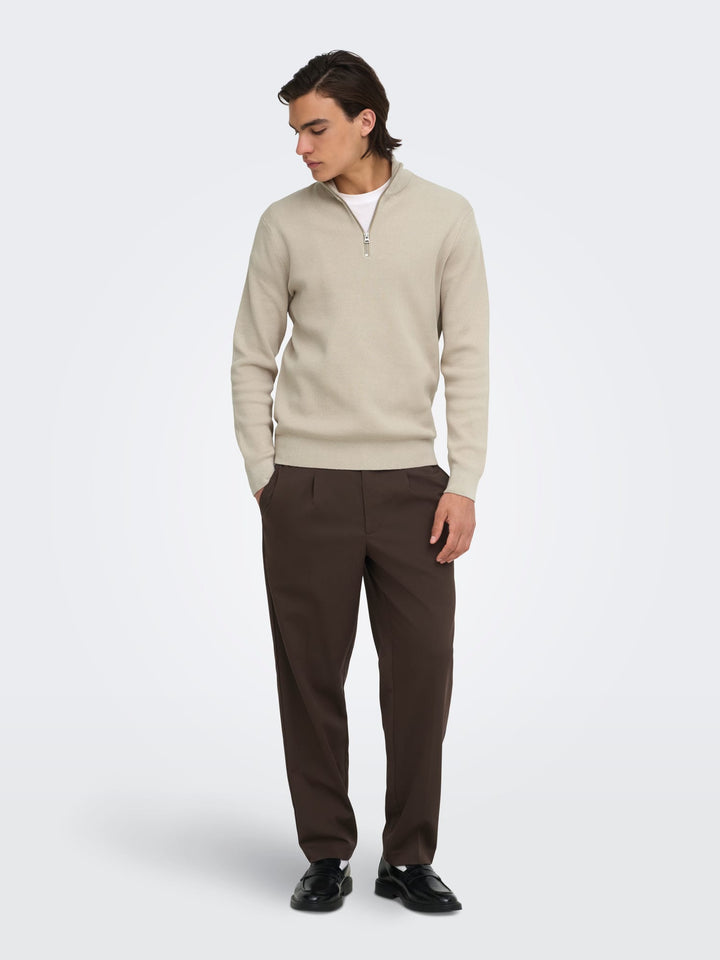 ONLY & SONS trui heren zand – ONSPHIL REG 12 STRUC