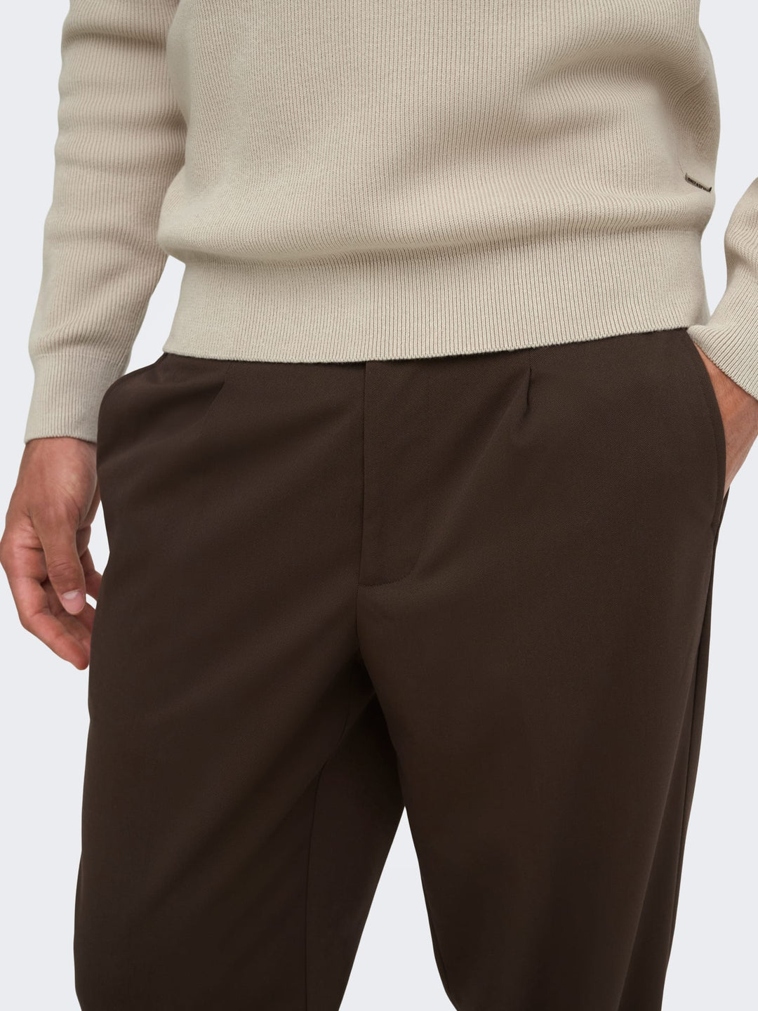 ONLY & SONS trui heren zand – ONSPHIL REG 12 STRUC