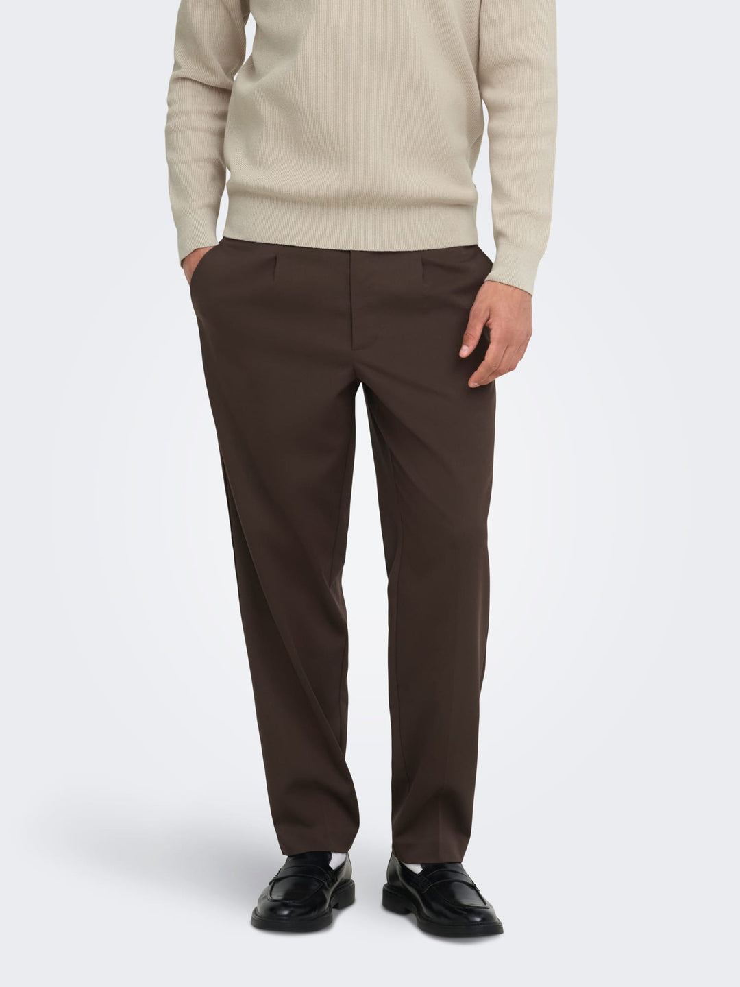 ONLY & SONS trui heren zand – ONSPHIL REG 12 STRUC