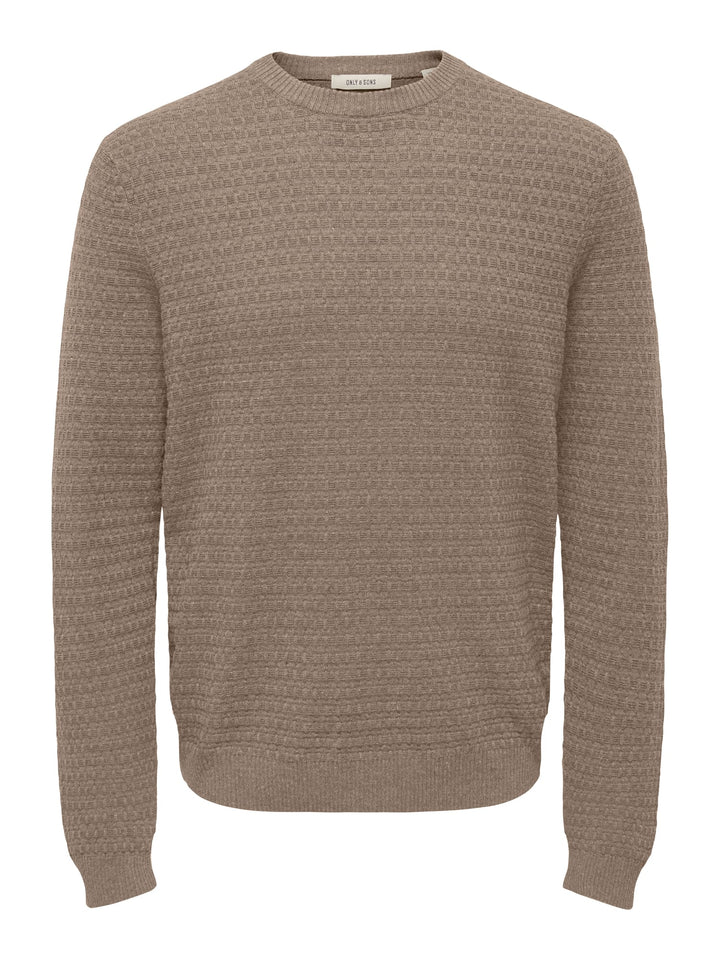 ONLY &amp; SONS 22038965 loui trui taupe – heren