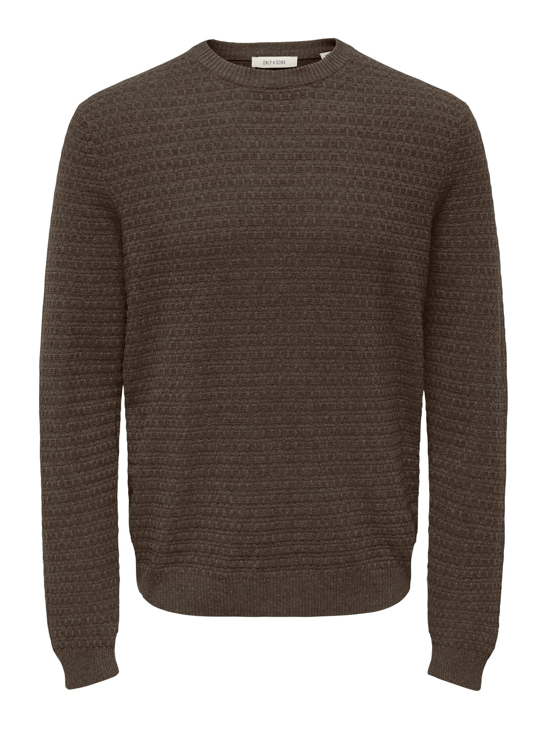 ONLY & SONS trui heren bruin dessin – casual stijl