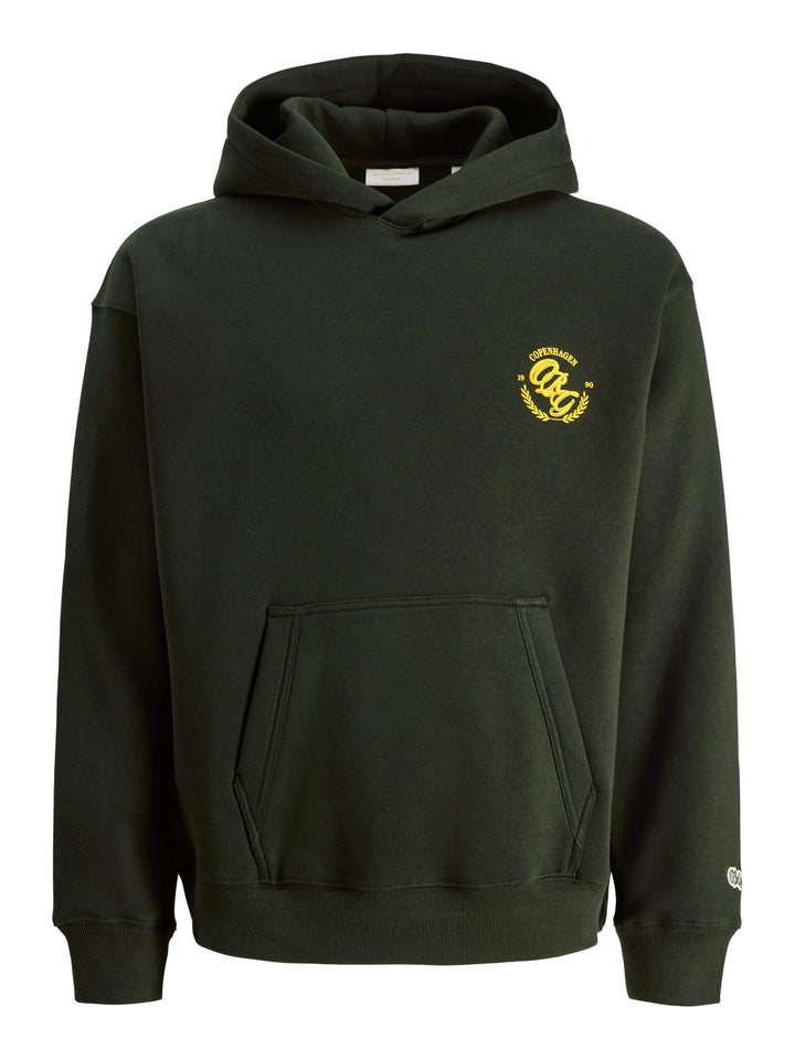 Jack &amp; Jones 12305616 Frediriksberg hoodie donkergroen – heren