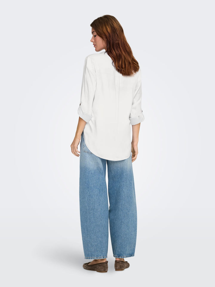 Jacqueline de Yong blouse l/m dames wit – Laurel