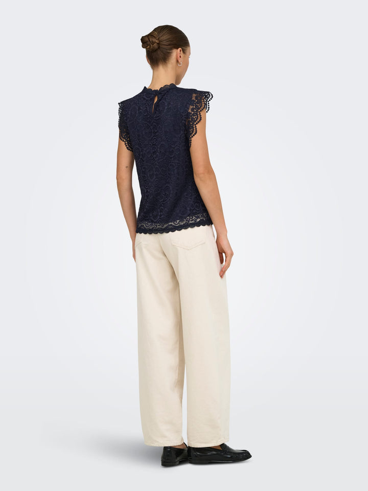 Jacqueline de Yong lotas top navy – dames