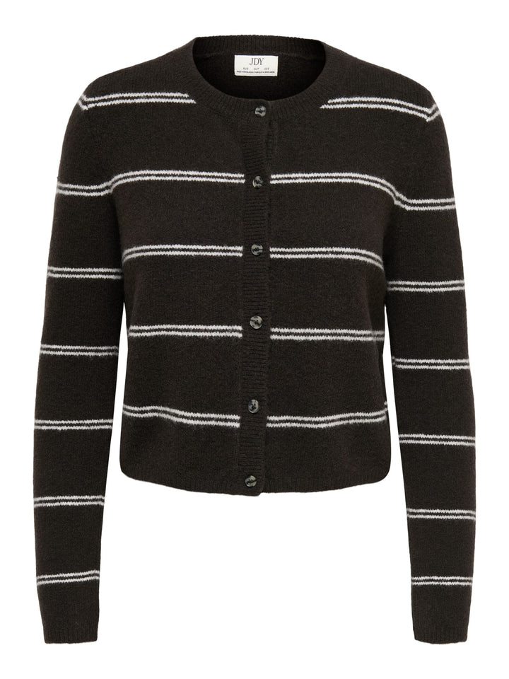 Jacqueline de Yong 15330581 Chloe vest gebreid bruin dessin
