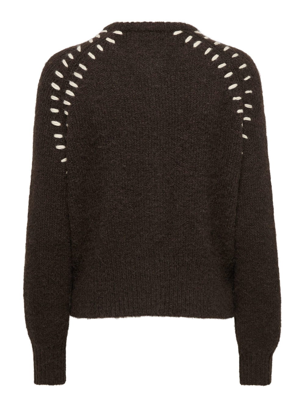 jacqueline de yong 15379819 Zoey vest gebreid bruin