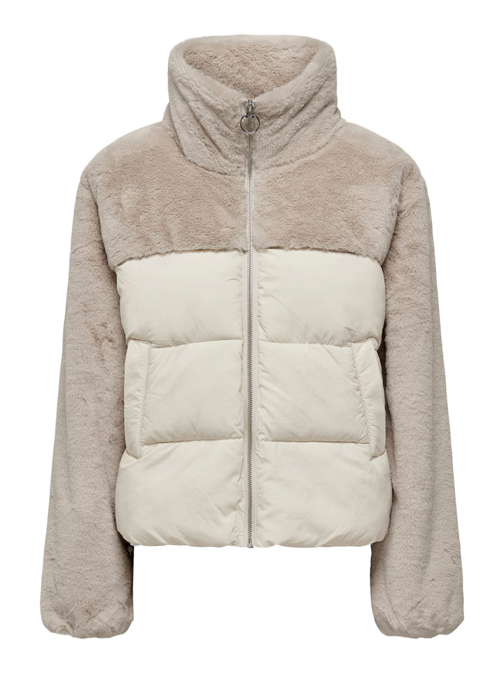Only 15292945 Wanja winterjas beige – dames