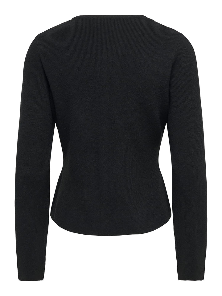 jacqueline de yong 15376596 Prime vest gebreid zwart