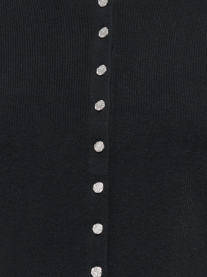 jacqueline de yong 15376596 Prime vest gebreid zwart