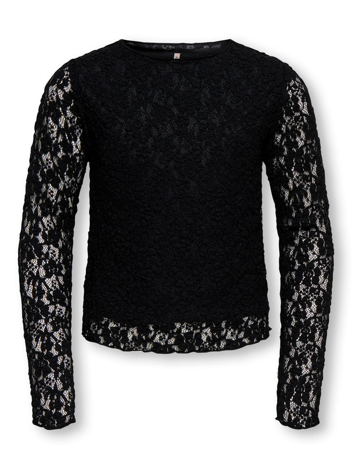 kids only 15379472 Leika top l/m zwart – meisjes