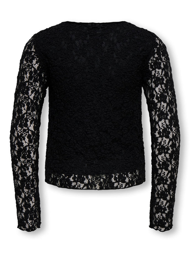 kids only 15379472 Leika top l/m zwart – meisjes