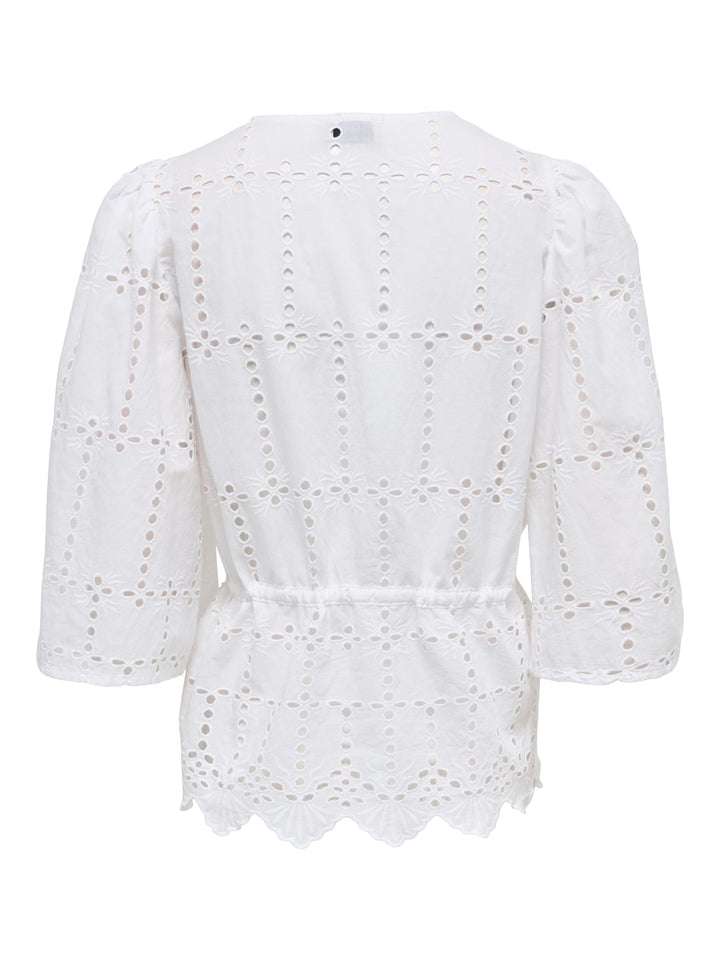 Jacqueline de Yong Jojo blouse off-white – dames
