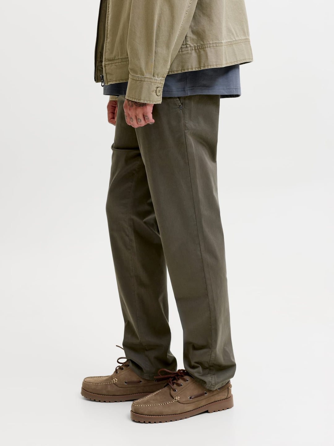 Jack & Jones Stollie chino donkergroen – heren - L32