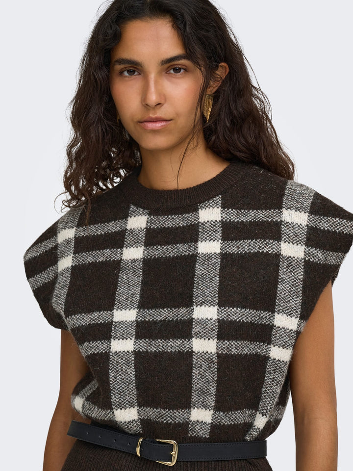Only 15386869 Carla top k/m dames bruin dessin
