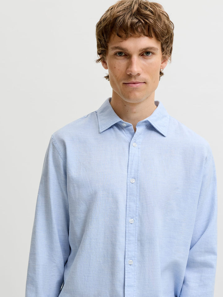 Jack & Jones Field overhemd l/m lichtblauw – heren
