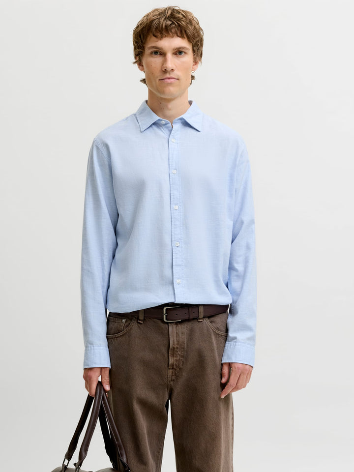Jack & Jones Field overhemd l/m lichtblauw – heren