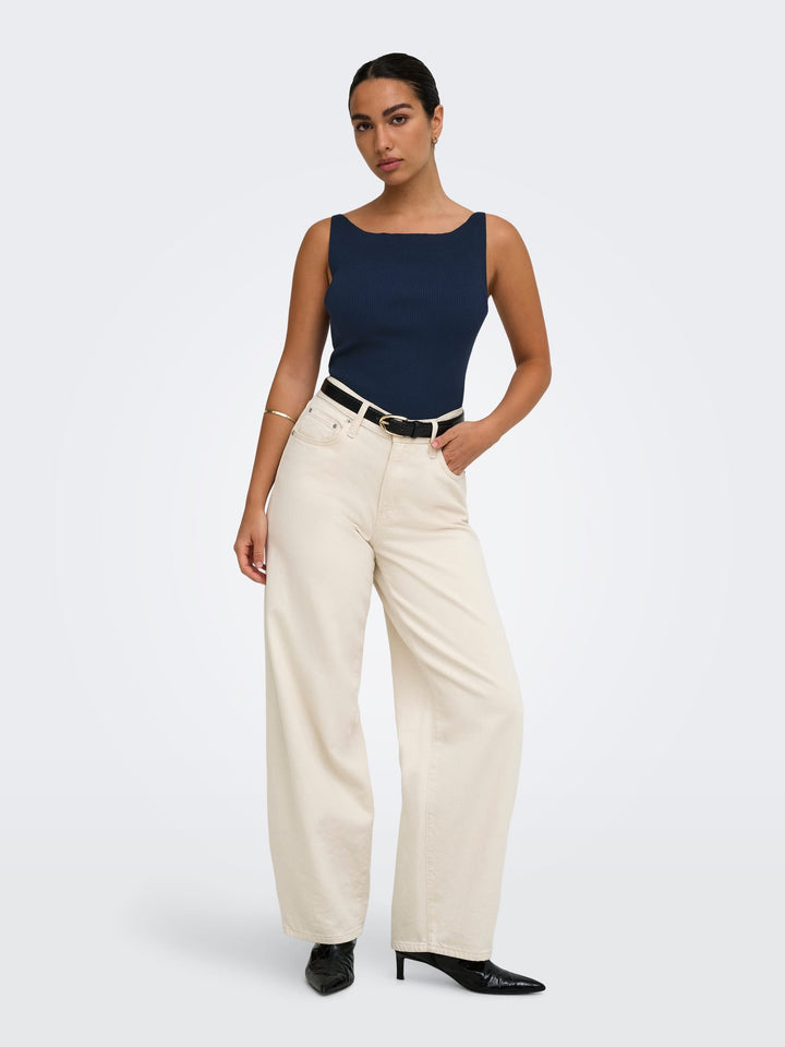Jacqueline de Yong Nanna gebreide top navy – dames