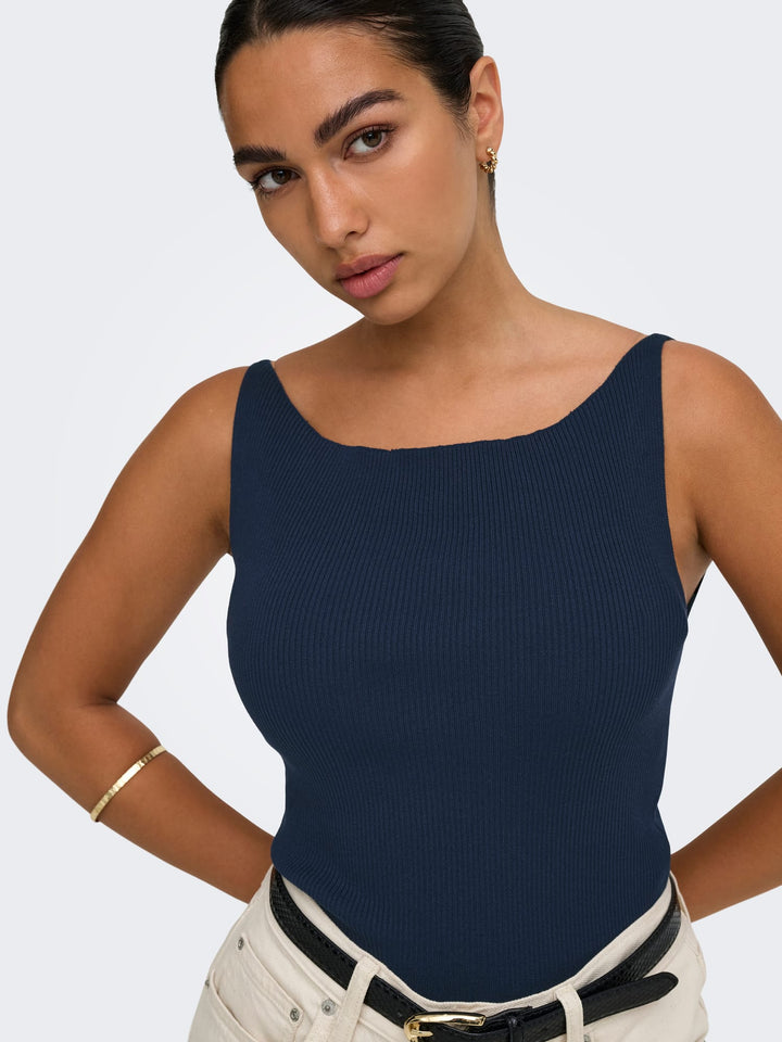 Jacqueline de Yong Nanna gebreide top navy – dames