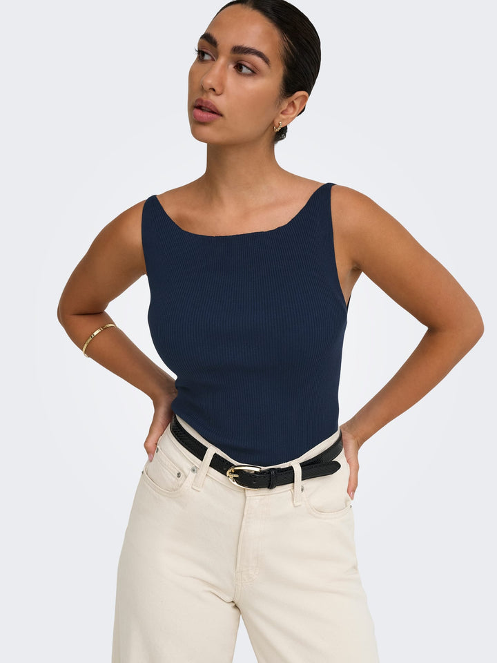 Jacqueline de Yong Nanna gebreide top navy – dames