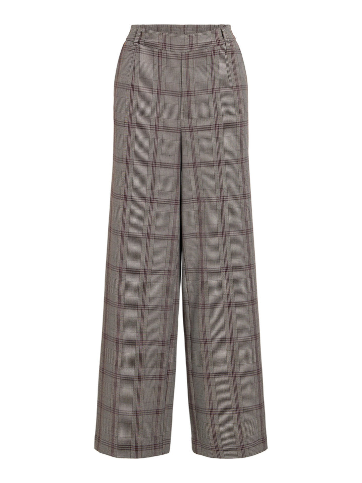 Vila Varone lange broek dames bruin dessin