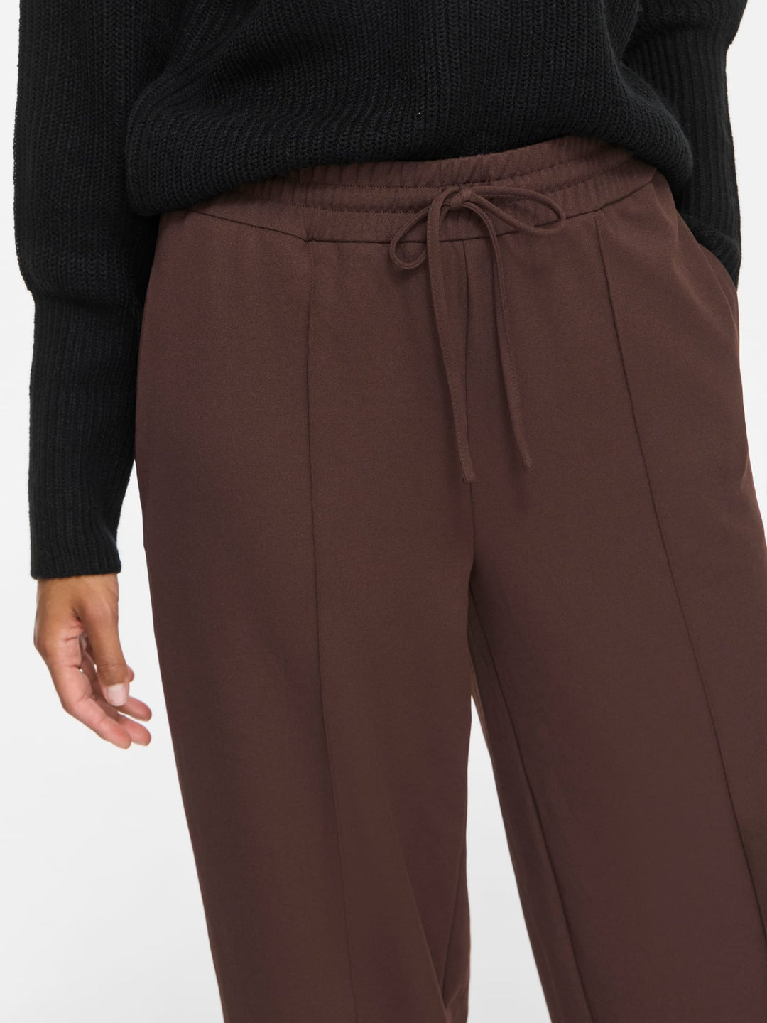 Vila 14095436 Clua lange broek bruin