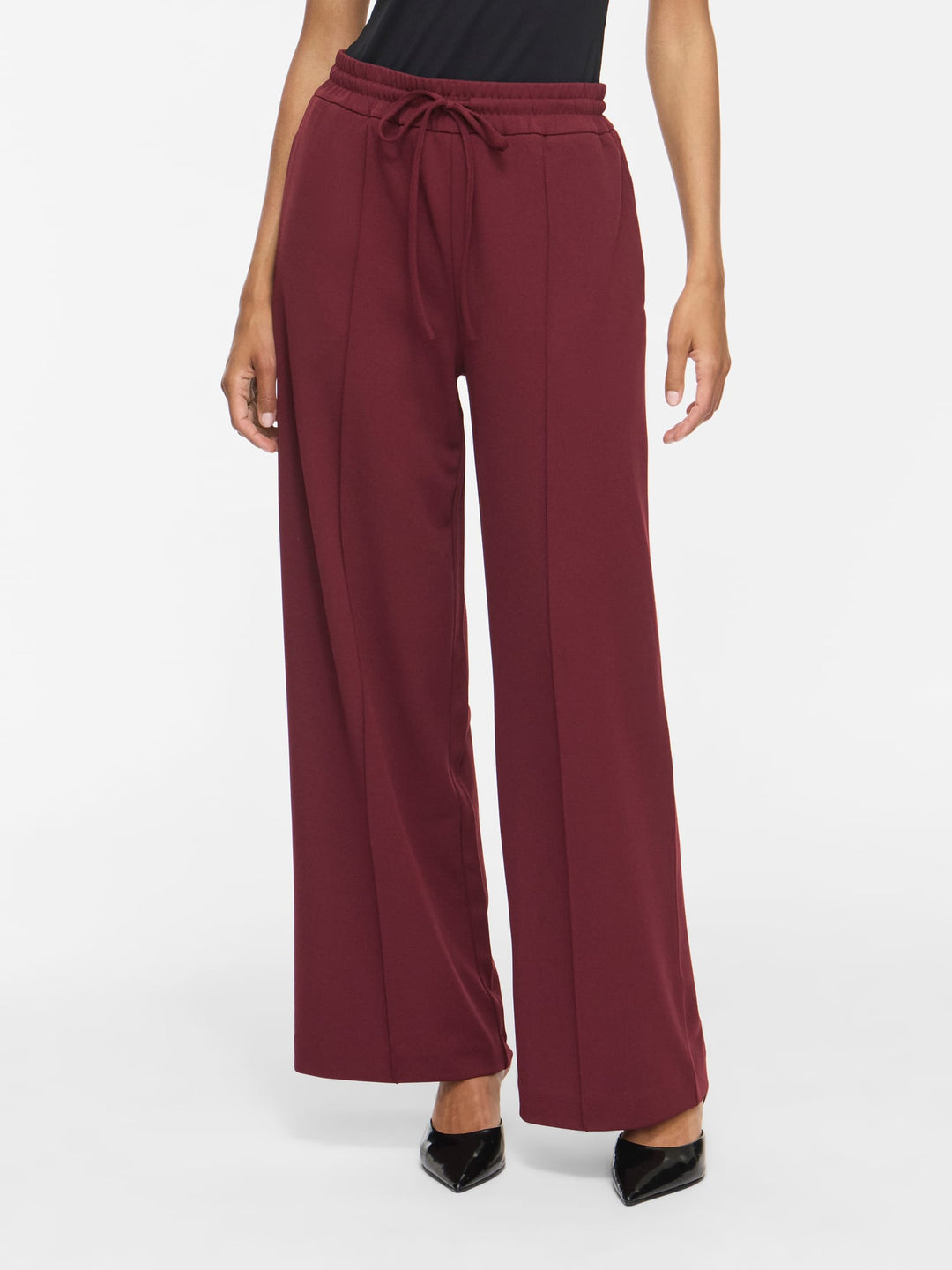 Vila Clua wijde broek bordeaux – dames