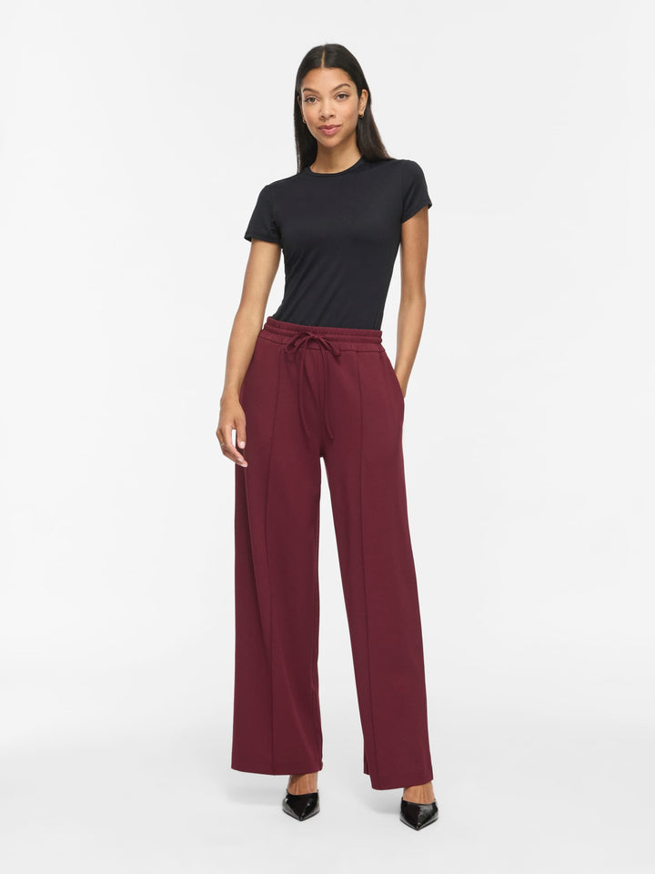 Vila Clua wijde broek bordeaux – dames
