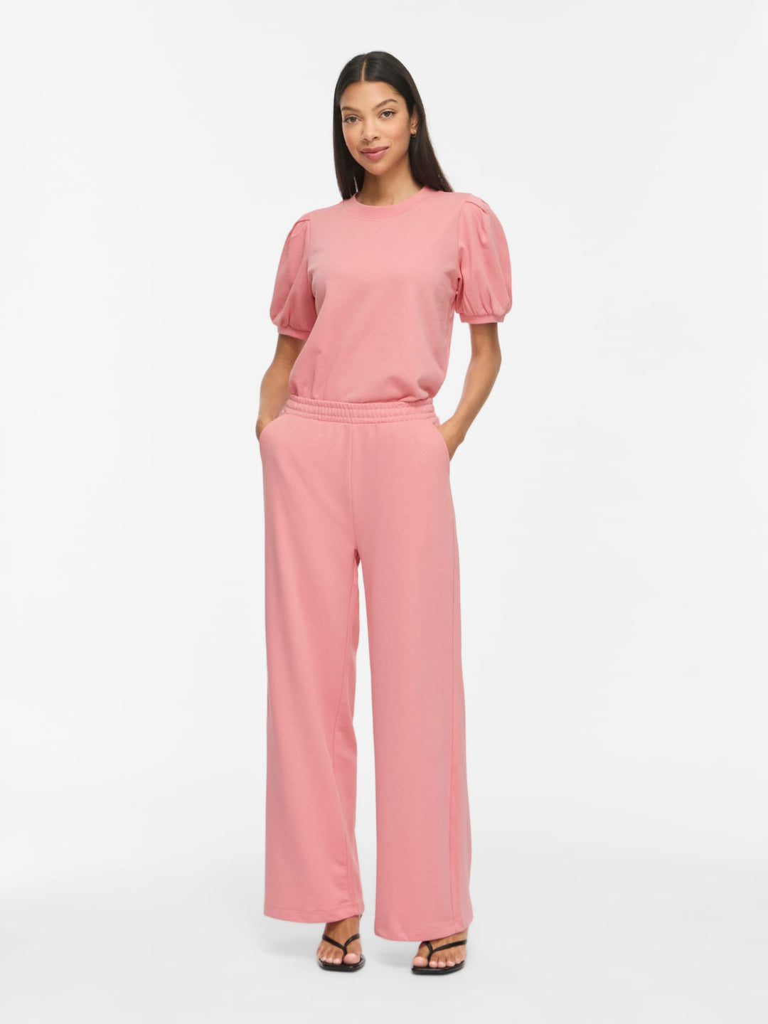 Vila Harisa wijde broek roze – dames