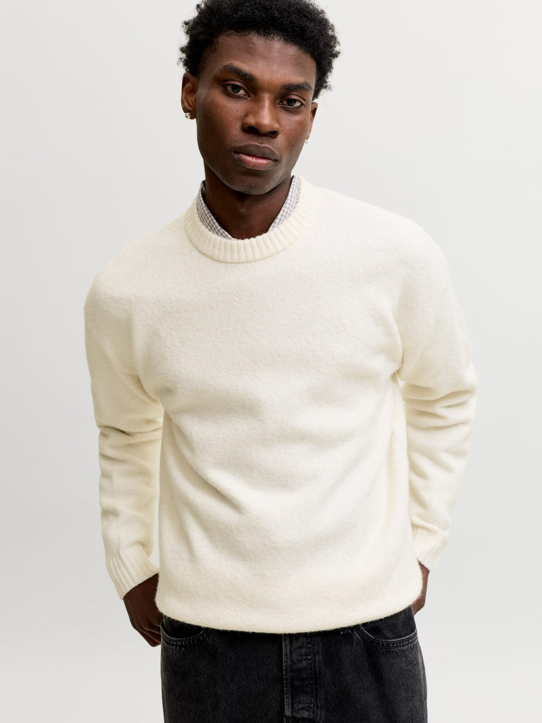 Jack &amp; Jones 12278924 Soho trui heren off-white