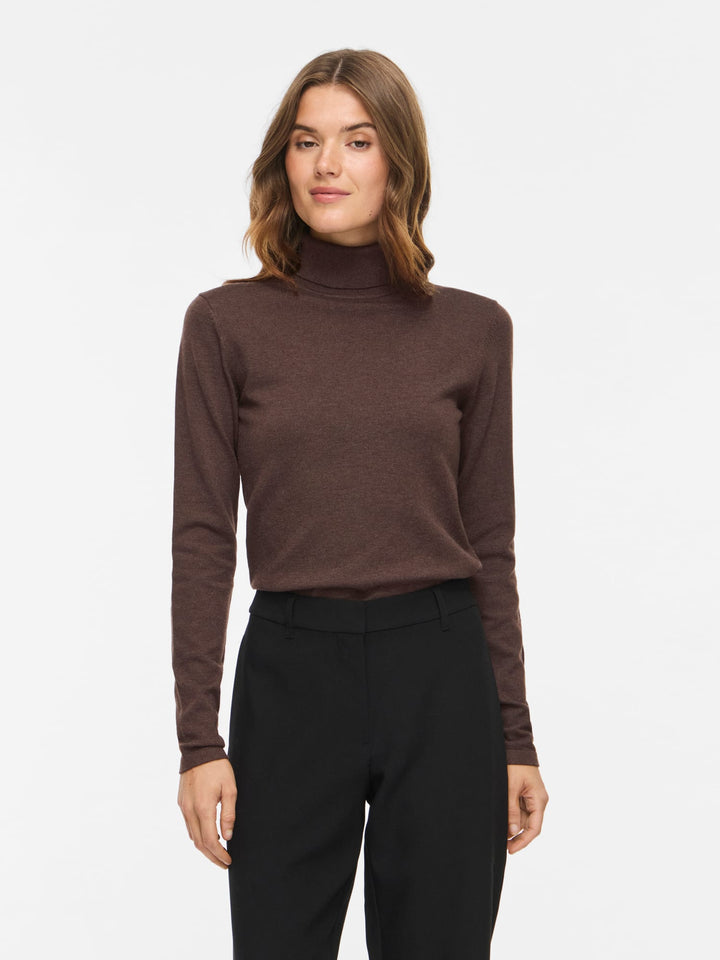 Vila 14115276 Malu top l/m dames bruin