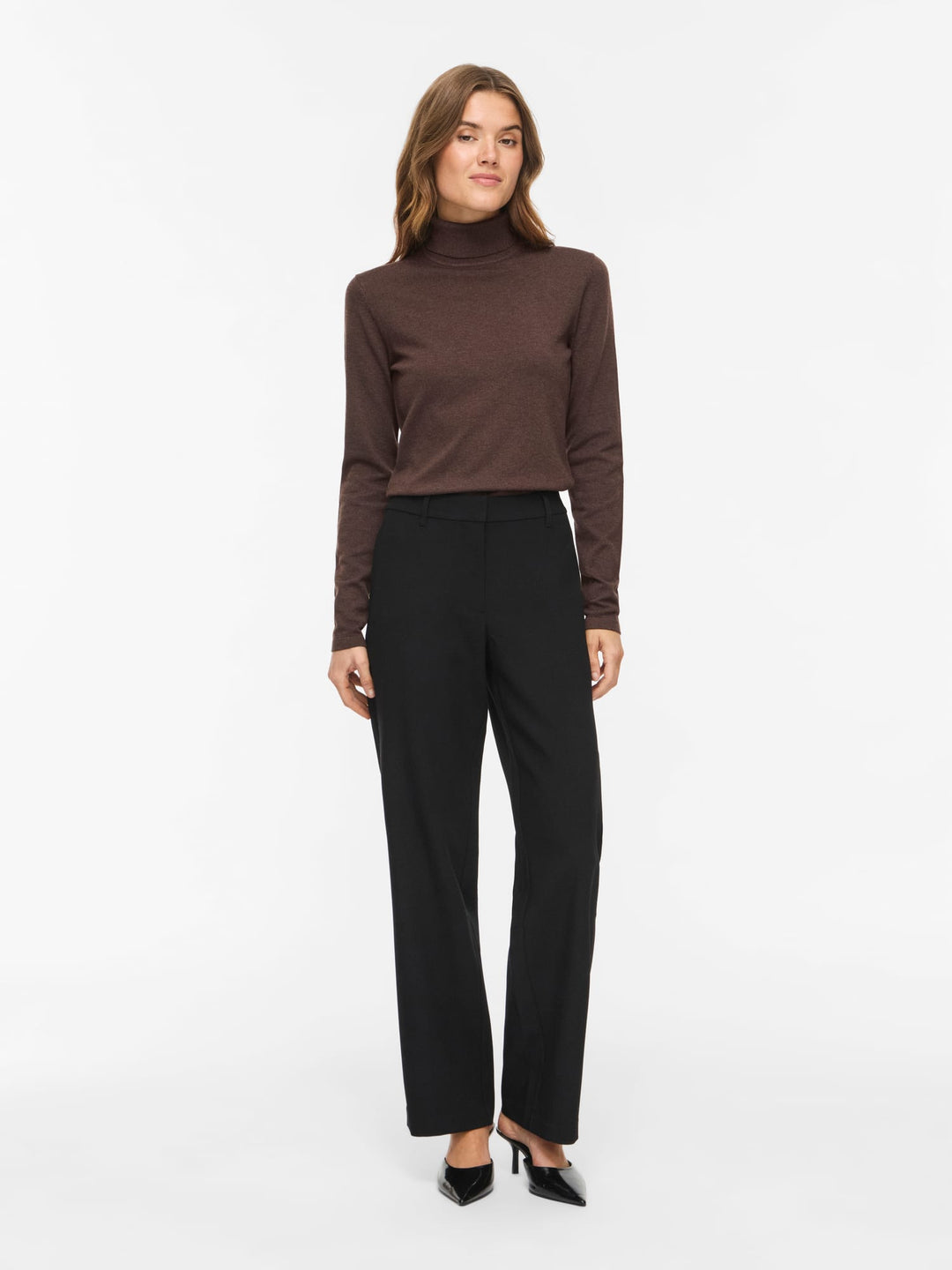 Vila 14115276 Malu top l/m dames bruin