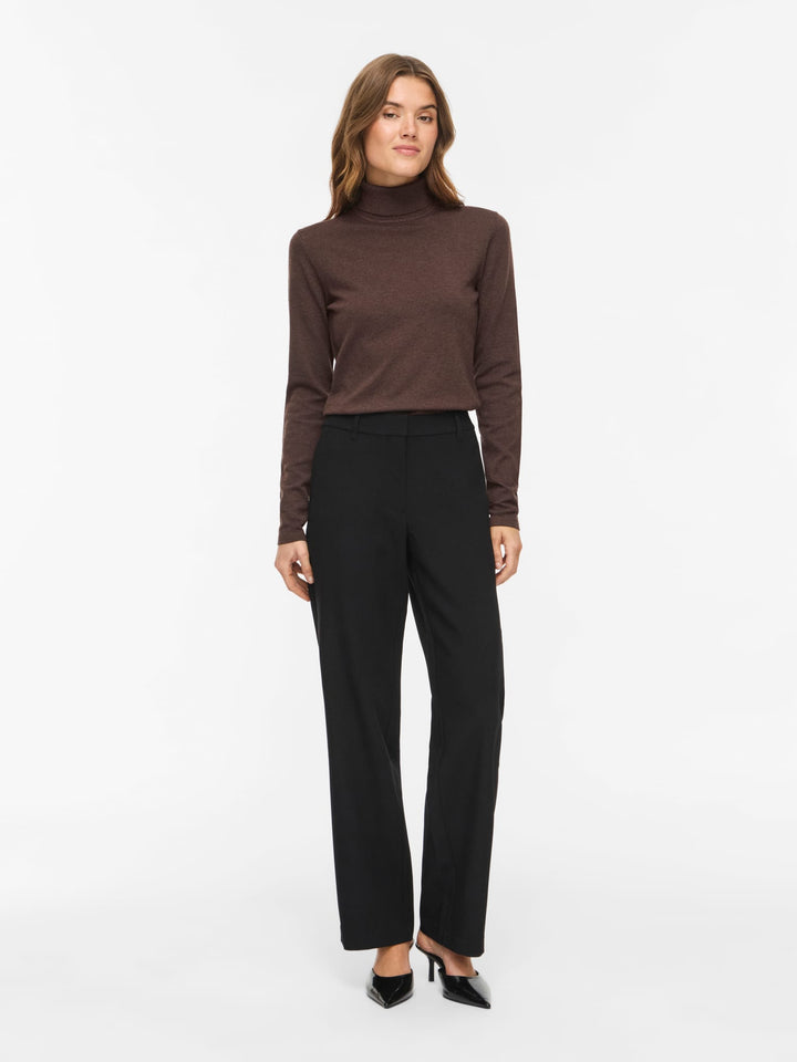 Vila 14115276 Malu top l/m dames bruin