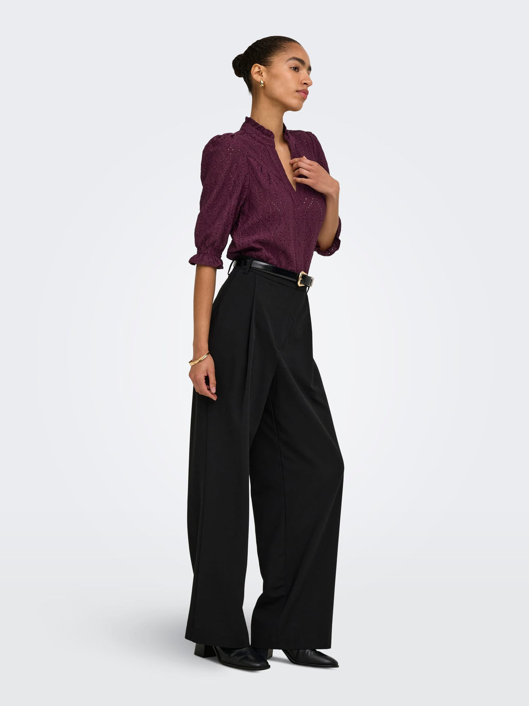Only ziggy top bordeaux – dames