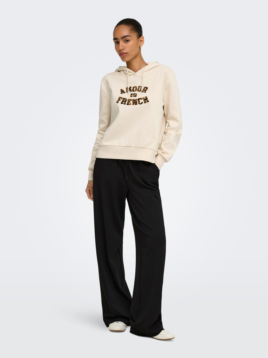 Only ONLPOPTRASH-TADIA MW X-WIDE PNT zwart – dames lange broek