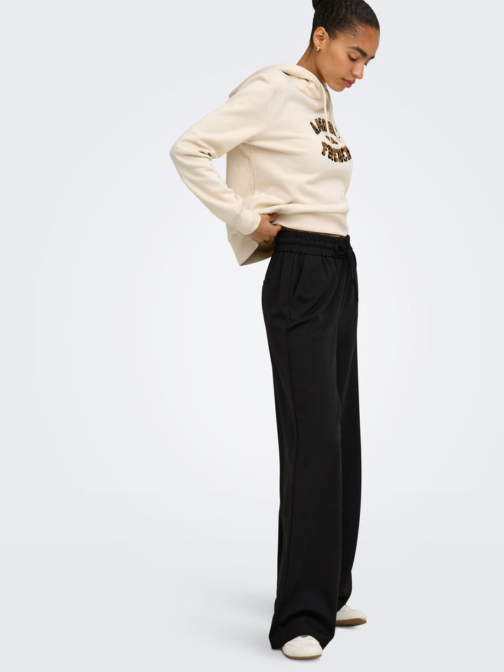 Only ONLPOPTRASH-TADIA MW X-WIDE PNT zwart – dames lange broek