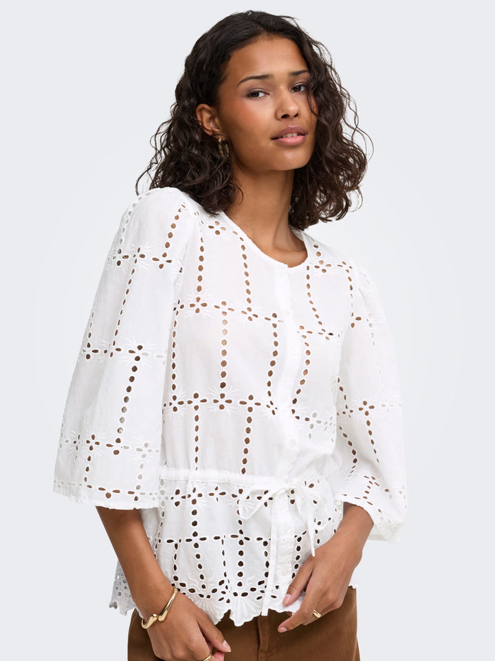 Jacqueline de Yong Jojo blouse off-white – dames