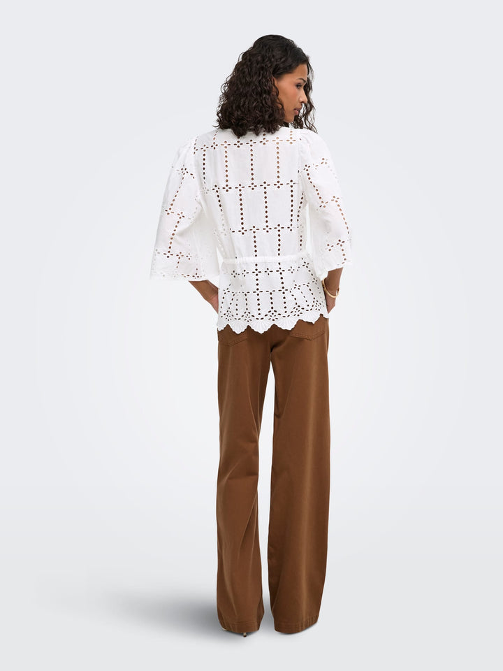 Jacqueline de Yong Jojo blouse off-white – dames