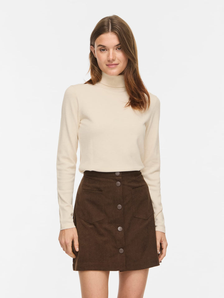 Vila 14115276 malu top l/m dames zand