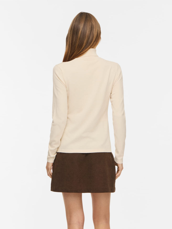 Vila 14115276 malu top l/m dames zand