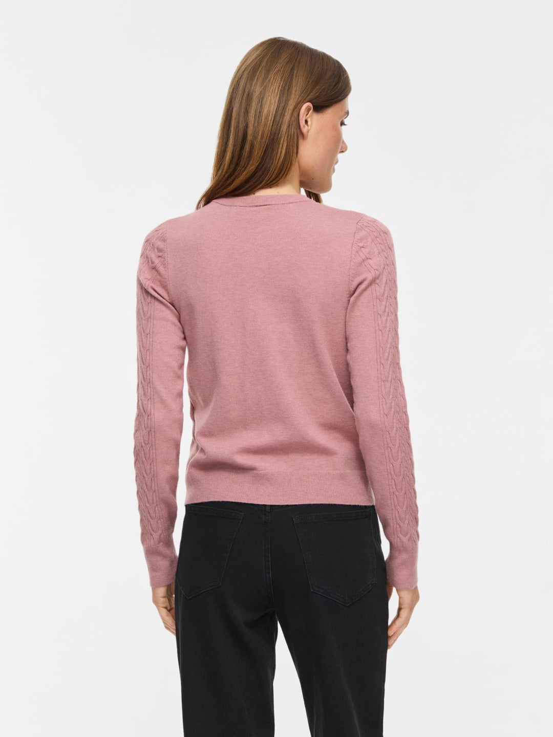Vila 14115309 Kerry vest gebreid dames – oud roze