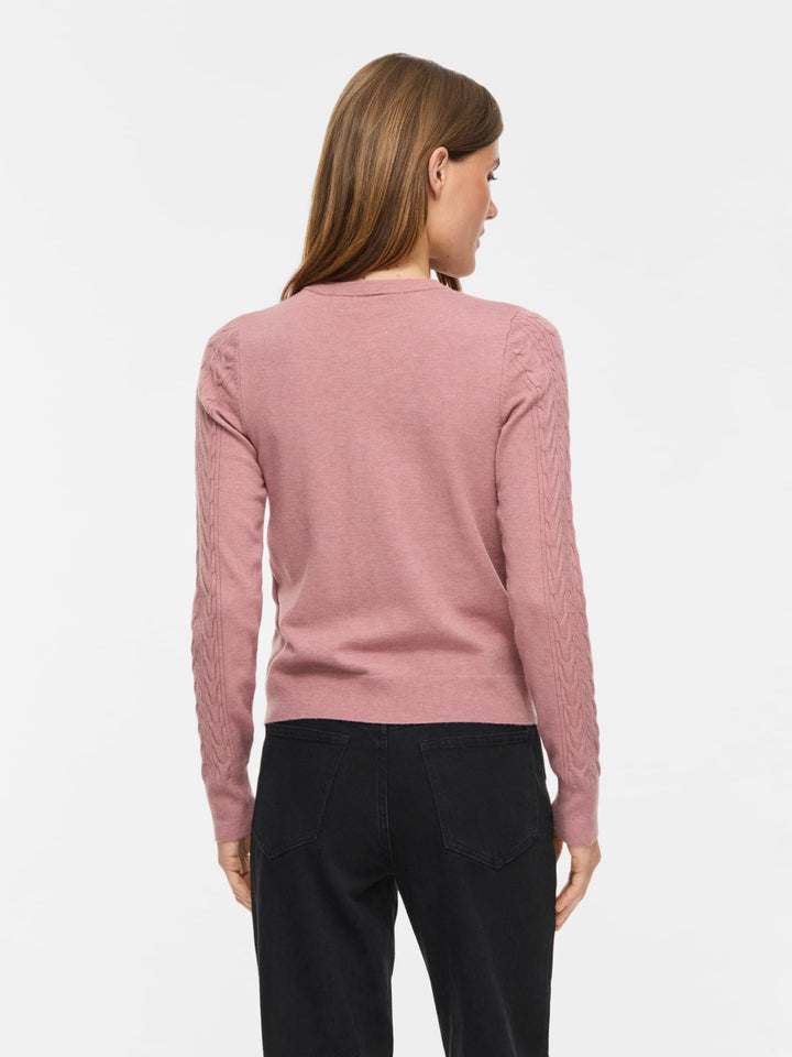 Vila 14115309 Kerry vest gebreid dames – oud roze