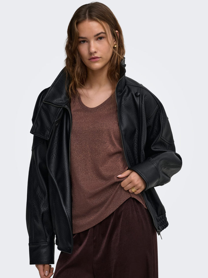 Only t-shirt k/m dames bordeaux – 15136069 Silvery