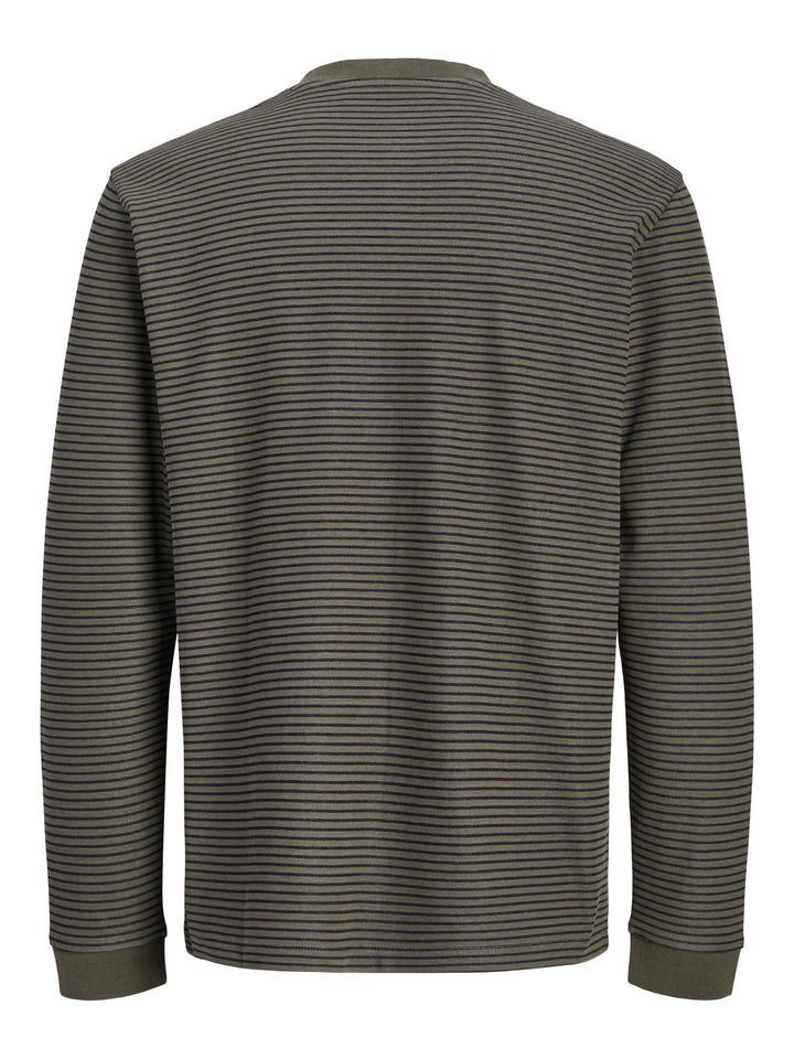 Jack &amp; Jones 12316256 Barron t-shirt l/m groen dessin – heren