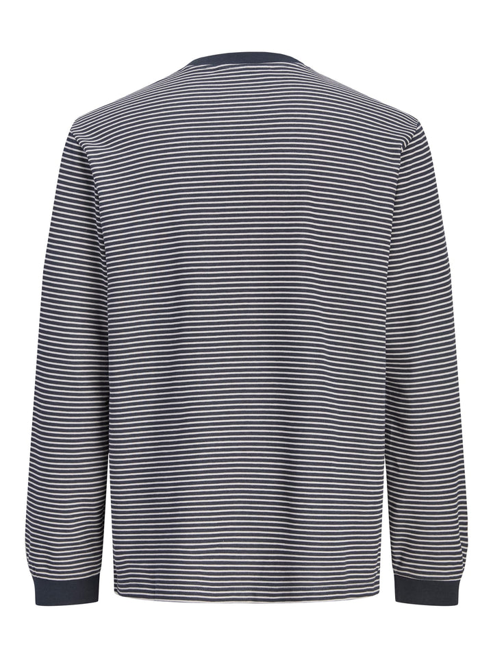Jack &amp; Jones 12316256 Barron t-shirt l/m blauw dessin – heren