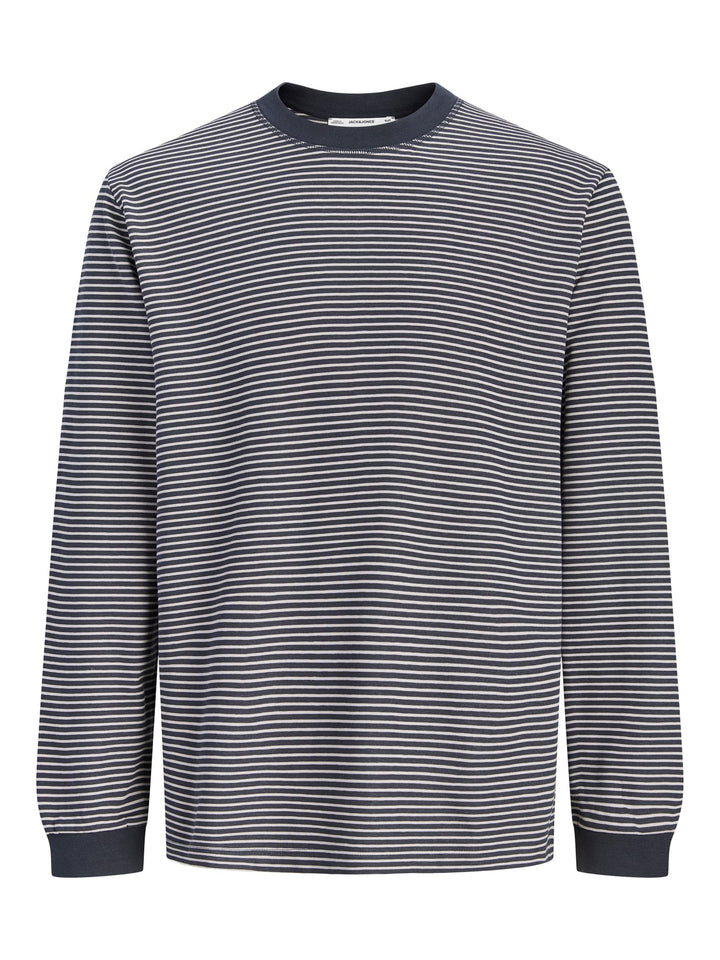 Jack &amp; Jones 12316256 Barron t-shirt l/m blauw dessin – heren