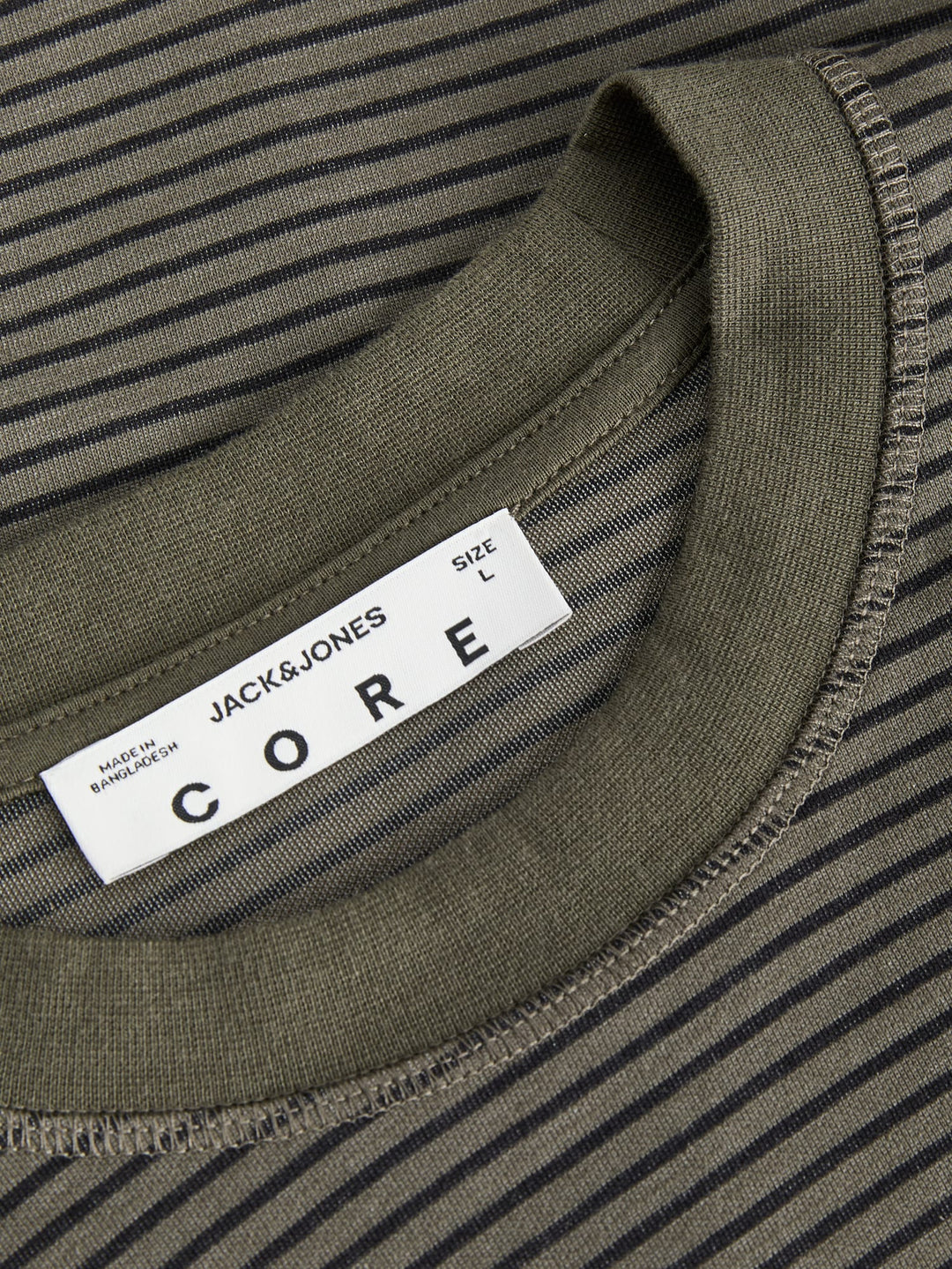 Jack &amp; Jones 12316256 Barron t-shirt l/m groen dessin – heren